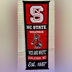 NC State Wolfpack Red and White Banner
